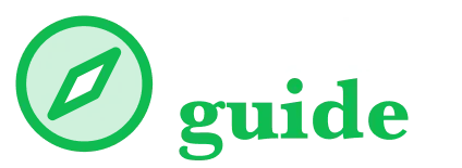 Reader Guide dark mode logo with white and green text