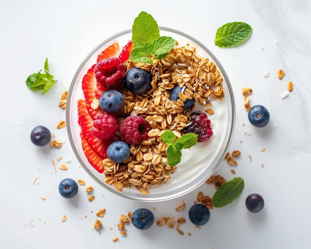 Coconut Yogurt Parfait | Layers Of Coconut Yogurt Granola And